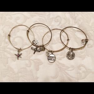 Set of 4 Alex and Ani bracelets